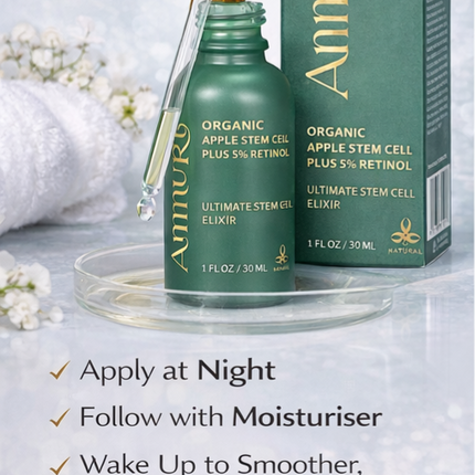 Retinol 5% Serum with Apple Stem Cell for Anti-Ageing, Acne & Dark Spots (30ml) | Ammuri