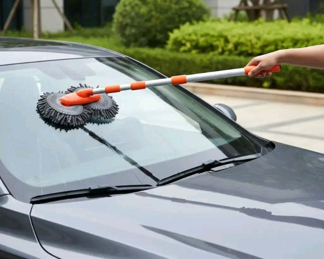 Long Handle Car Cleaning Brush – Extendable Dual-Brush Design t