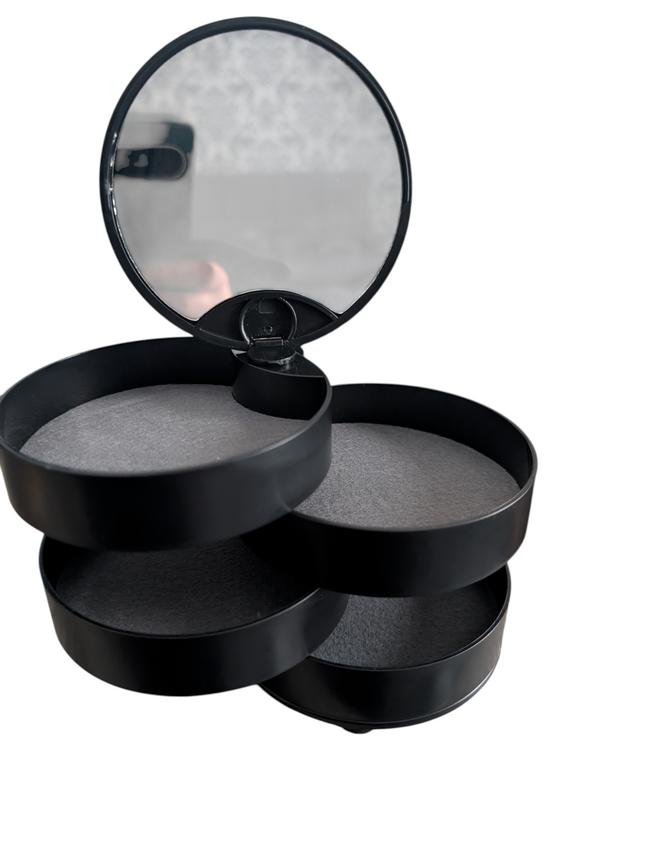 Oriflame Rotating Makeup Organiser with Mirror – Multi-Layer Cosmetic Storage