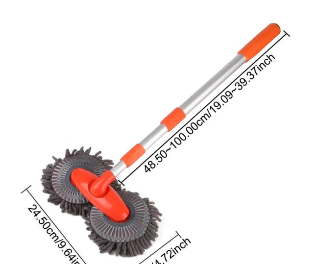 Long Handle Car Cleaning Brush – Extendable Dual-Brush Design t
