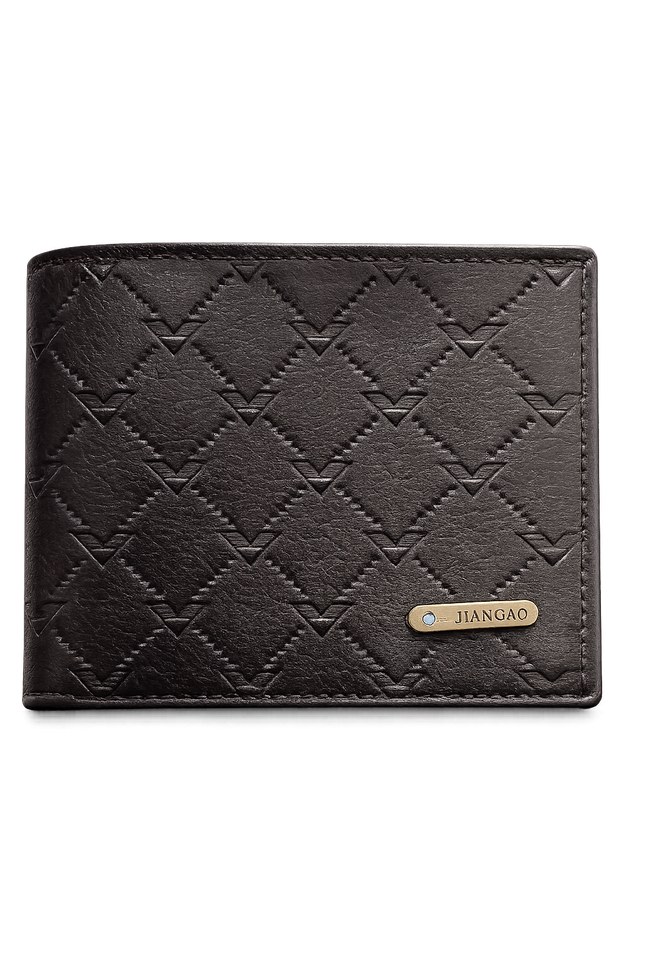 Men's Slim Bifold Wallet – Classic Leather Card Holder with ID Window