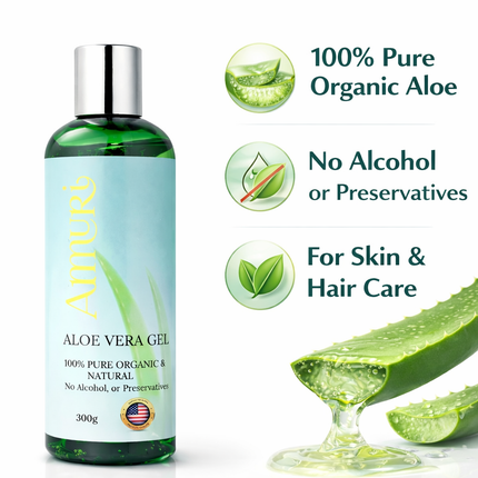 Organic Aloe Vera Gel for Natural Skin Relief & Hydration | Ammuri