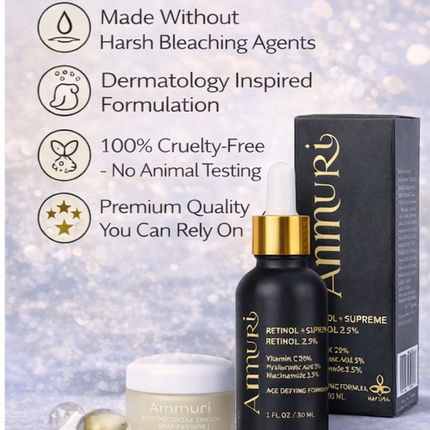 Retinol Supreme 2.5% Serum for Anti-Ageing & Age-Defying Skin | Ammuri