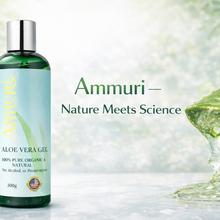 Organic Aloe Vera Gel for Natural Skin Relief & Hydration | Ammuri