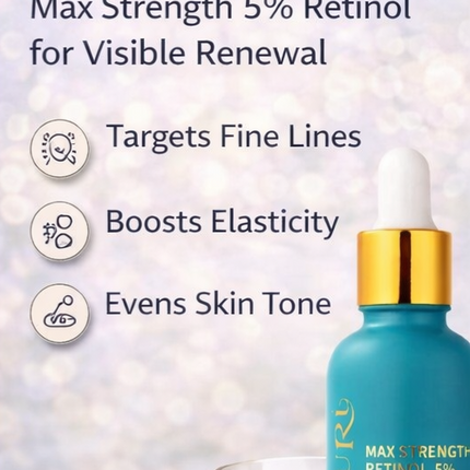 Retinol MAX 5% Anti-Ageing Serum for Youthful & Firm Skin | Ammuri