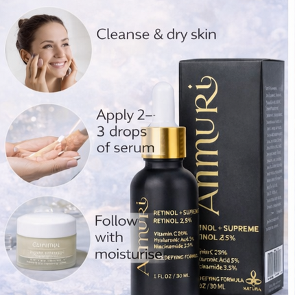 Retinol Supreme 2.5% Serum for Anti-Ageing & Age-Defying Skin | Ammuri