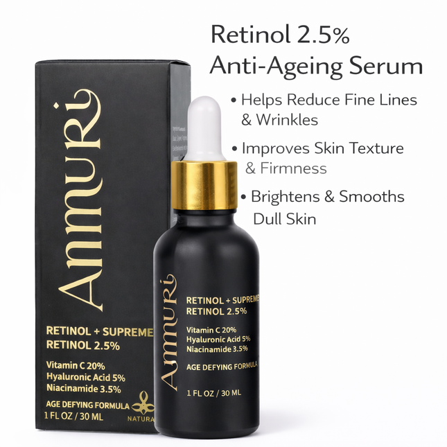 Ammuri Retinol Supreme 2.5% Serum – Anti-Aging Treatment - Age-Defying Formula