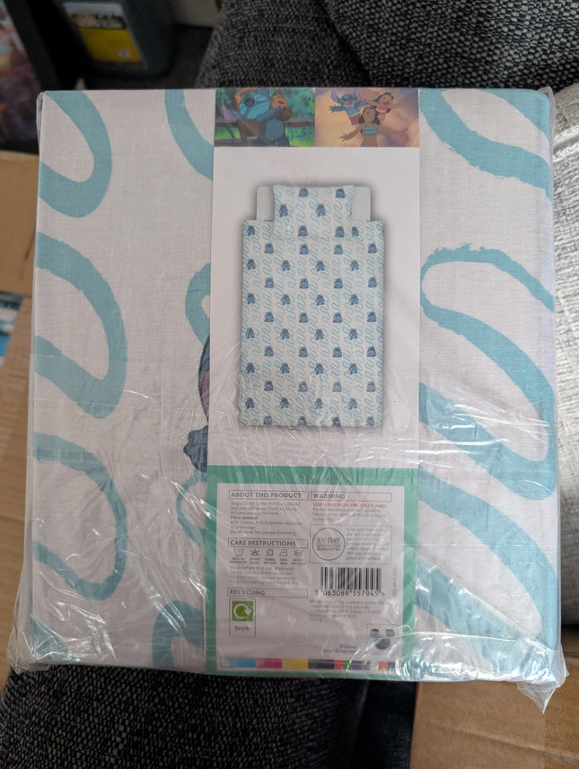 Disney Stitch Reversible Single or double  Duvet Set – Cotton Rich
