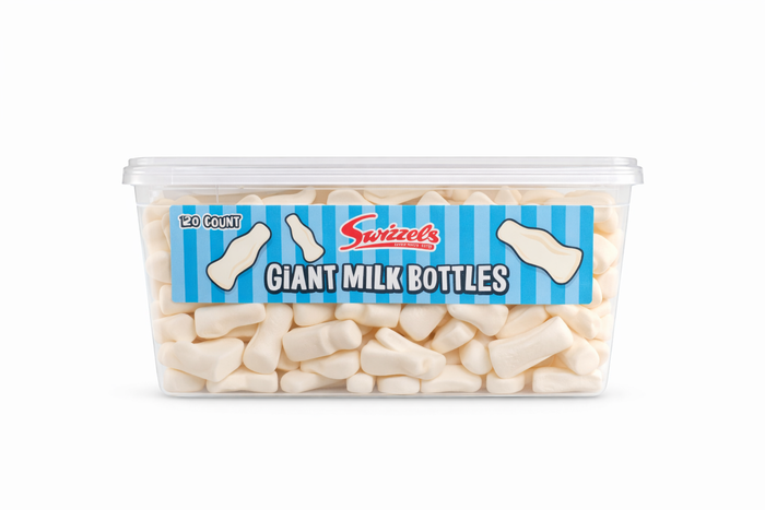 Swizzels Giant Milk Bottles – Tub of 120 Retro Sweets