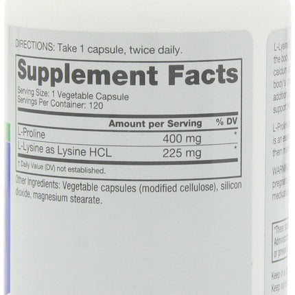 Roex Vitamins | L-Lysine | L-Proline | Muscle Maintenance and Recovery | Healthy Joints | Nutritional-Supplement | 120 Count