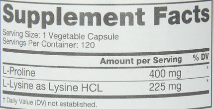 Roex Vitamins | L-Lysine | L-Proline | Muscle Maintenance and Recovery | Healthy Joints | Nutritional-Supplement | 120 Count