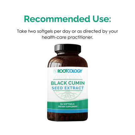 Rootcology by Dr. Izabella Wentz - Black Cumin Seed Extract | Digestive & Skin Support | 60 Softgels
