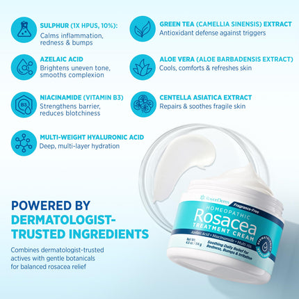 Roycederm Rosacea Treatment with Azelaic Acid – Redness Relief & Corrector for Sensitive Skin