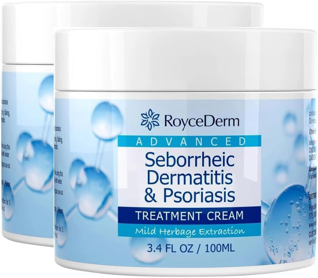 Roycederm Seborrheic Dermatitis Cream | Scalp Treatment for Psoriasis, Dandruff, Dry Scalp - 2 Pack