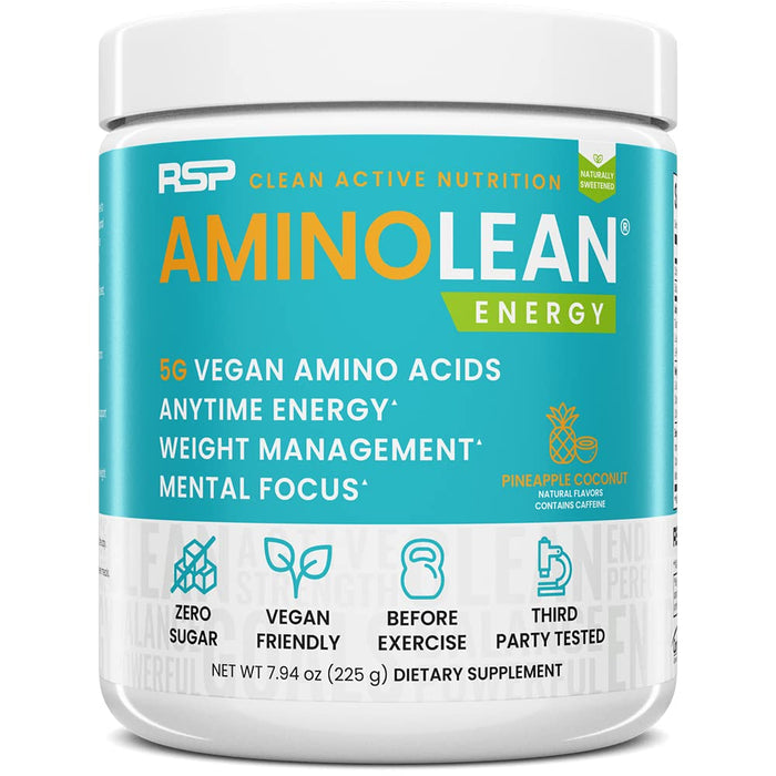 RSP Vegan AminoLean – All-in-One Natural Pre Workout (Pineapple Coconut)