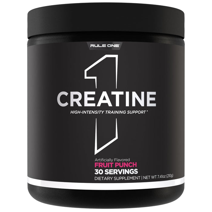 Rule 1 Creatine Powder – 5 g Micronized Creatine Monohydrate for Lean Mass & HIIT (Fruit Punch & Unflavored)