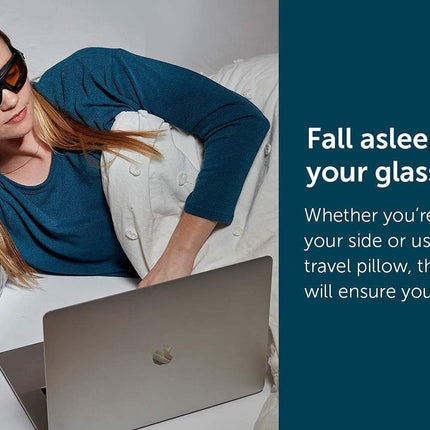SafetyBlue Sleep Savior Deluxe Amber Lens Glasses – Blue & Green Light Blocking