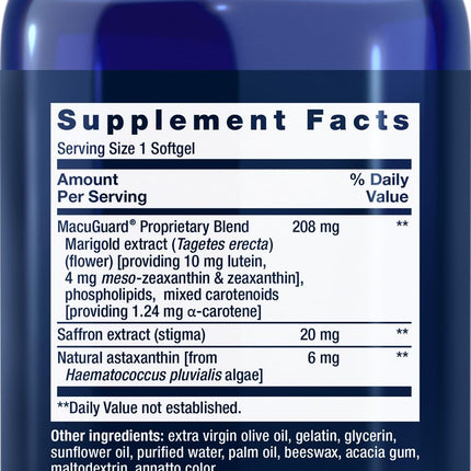 Life Extension MacuGuard 90 Softgels (Pack of 2) – Saffron & Astaxanthin for Eye Health