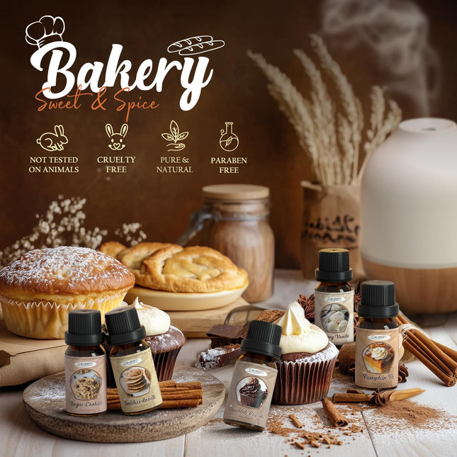 SALUBRITO Bakery Fragrance Oils Set – Premium Essential Oils for Candles, Soaps & Diffusers
