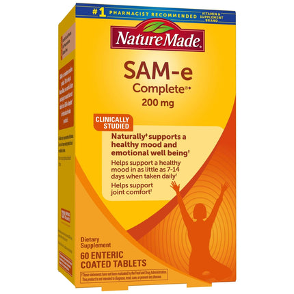 SAM-e Complete 200 mg Tablets - 60 Count | Supports a Healthy Mood