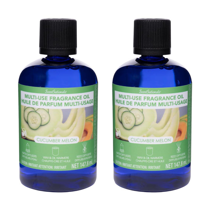 ScentSationals Diffuser Oil Refill – Cucumber Melon, Set of 2, 147.8 ml each