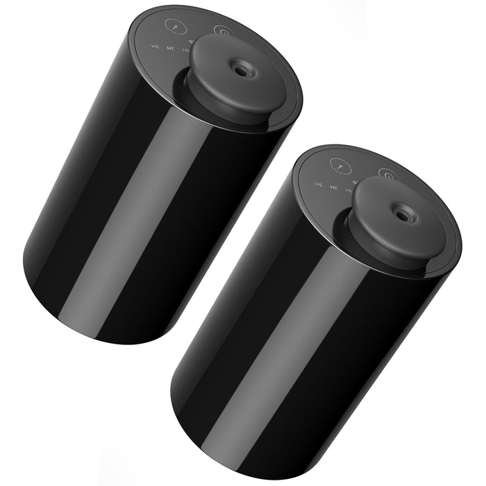 ScentBots Waterless Diffuser – Car & Home Nebulizing Diffuser, 20mL, Up to 600 sq ft (AN7 Black, 2-Pack)