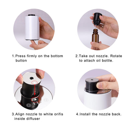Scentcares Sentiment Diffuser - Waterless Essential Oil Diffuser with 3 Timers