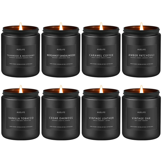 Scented Candles Set – 8 Pack Soy Jar Candles for Home & Aromatherapy Gifts