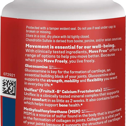 Schiff Move Free Advanced Plus 1500 mg MSM – 120 Coated Tablets, Pack of 3