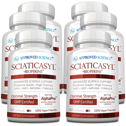 Sciaticasyl by Approved Science - Optimal Sciatic Nerve Support | Vegan, 360 Capsules