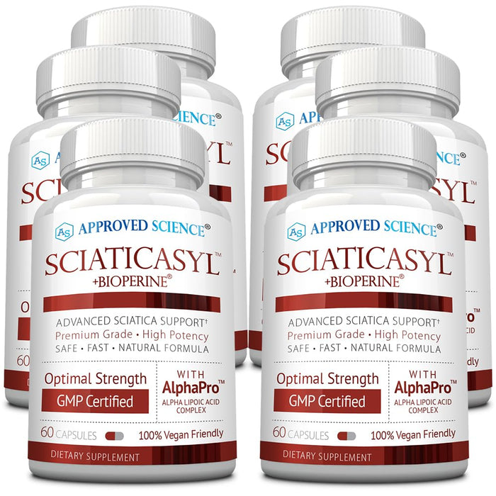 Sciaticasyl by Approved Science - Optimal Sciatic Nerve Support | Vegan, 360 Capsules