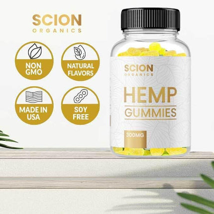 Scion Organics Hemp Gummies – Joint Health, Raspberry Flavor | 30 Gummies, 2 Pack