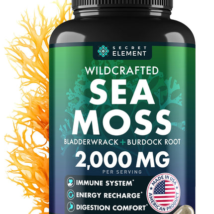 Sea Moss Capsules – Irish Sea Moss with Burdock Root, Bladderwrack & Muira Puama