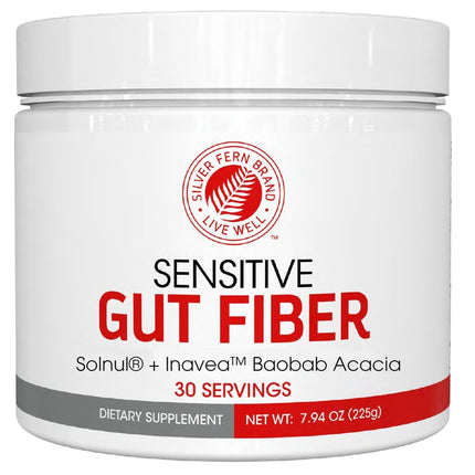 Silver Fern Sensitive Gut Fiber — 30 Scoops, 6 g Fiber per Serving