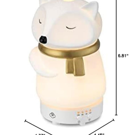Serene House Snow Fox Diffuser | Ultrasonic Cool Mist, 90ml, 7-Color LED