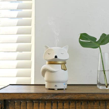Serene House Snow Fox Diffuser | Ultrasonic Cool Mist, 90ml, 7-Color LED