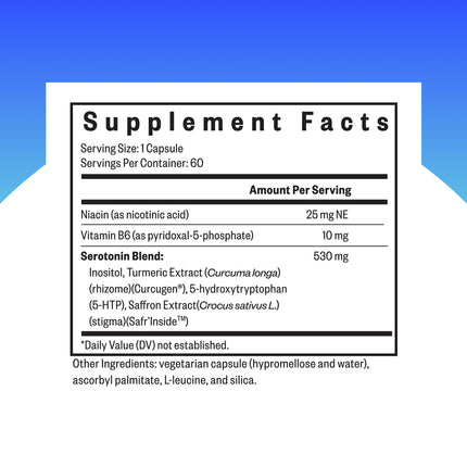 Seeking Health Serotonin Nutrients: 5-HTP with B6 & Saffron, 60 Caps