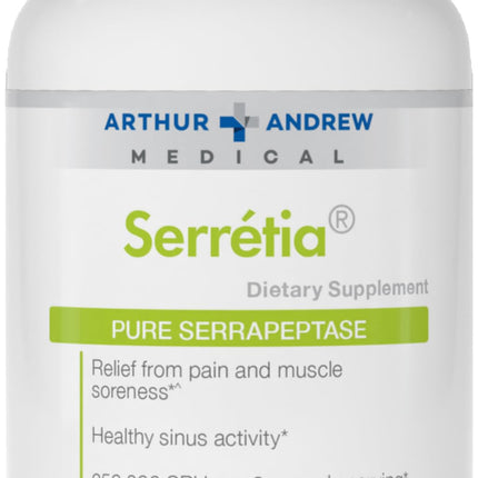 Arthur Andrew Medical Serretia Serrapeptase Formula for Muscle & Sinus Support | 90 Capsules