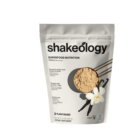 Shakeology 0g Added Sugar Plant Based Protein Powder – Vanilla, Gluten-Free, 30 Servings