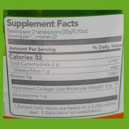 Sheló NABEL Hydrolyzed Collagen with Glucosamine – Key Lime Flavor, 15.87 oz