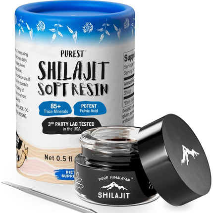 Himalayan Shilajit Soft Resin – Grade A, 15ml/0.5oz | 85+ Minerals & Fulvic Acid | Pure Himalyan Shilajit