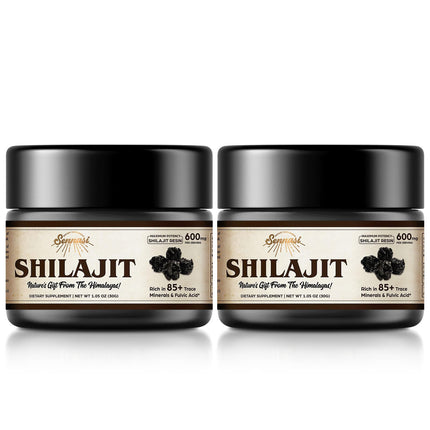 Sennasi Shilajit Resin – Pure Himalayan Organic Shilajit 600mg (30g, 2 Pack)