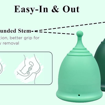 SHORDY Reusable Menstrual Cup (Small) – 2-Pack, 100% Silicone, Eco-Friendly