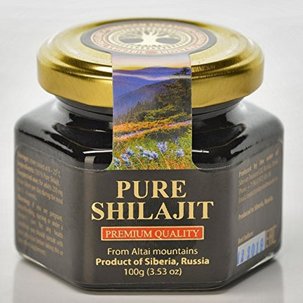 Pure Authentic Shilajit Resin – Siberian Treasure, 100 g (3.5 oz), Altai Mountains