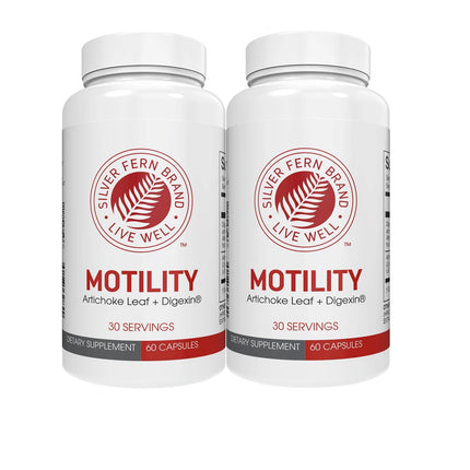 Silver Fern Motility – Non-Laxative Constipation Support, 120 Capsules (60-Day Supply) with Artichoke Leaf, Tender Okra Pods & Winter Cherry