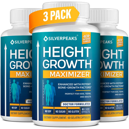 SILVERPEAKS Growth Capsules – Height Growth Maximizer with Calcium | Made in USA