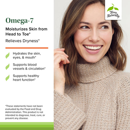 Terry Naturally Omega-7 - Skin Health Support | 60 Softgels