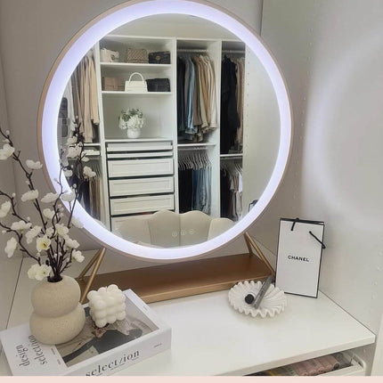 Anne Round Hollywood Mirror Gold 60x67CM