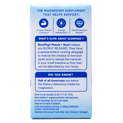 Slow-Mag Magnesium Chloride and Calcium, 60 Tablets Each (Value Pack of 3)