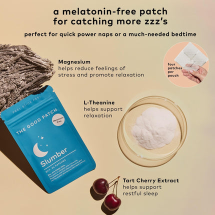 Slumber Sleep Patch by The Good Patch — Melatonin-Free, Sustained Release, Plant-Powered Wellness (24 Patches)